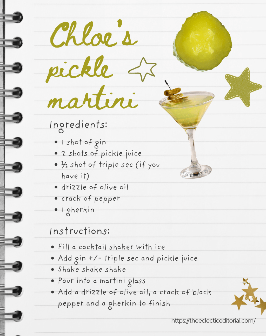 Pickle Martini Recipe